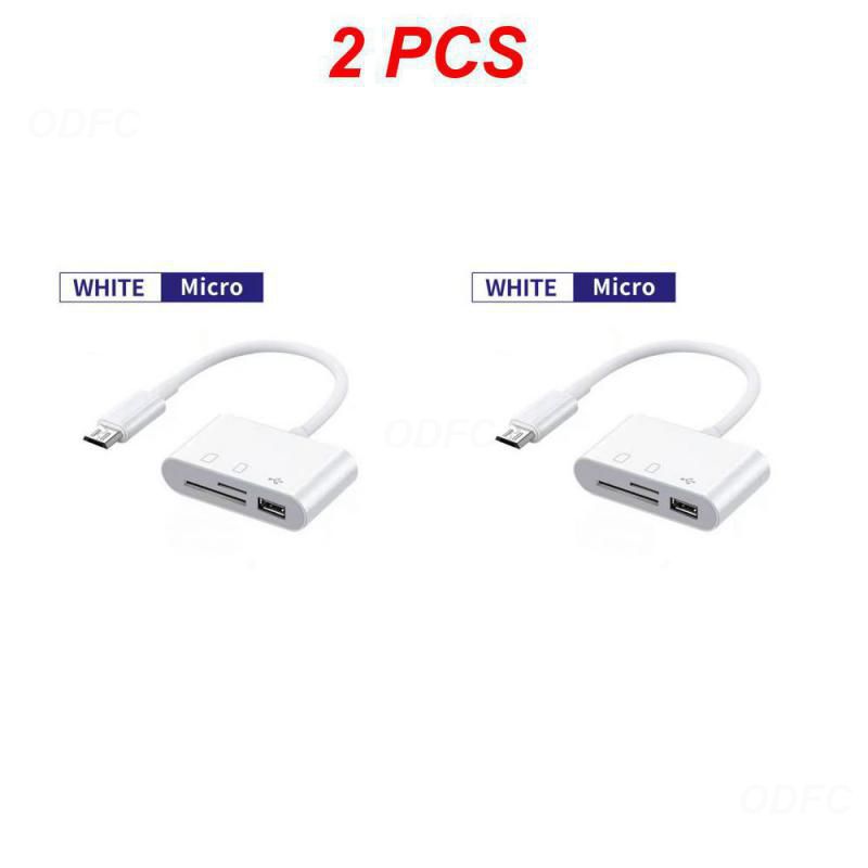 1/2 sztuki 3 w 1 typ C Adapter TF czytnik kart pamięci OTG Adpter dla IPad dla Macbook USB typu C czytnik kart: Różowy