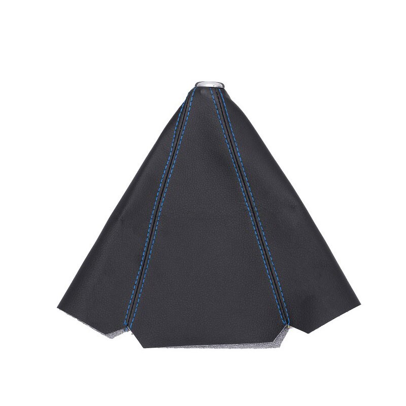 Palanca de cambios corta de cuero Universal AT MT, pomo de palanca de cambios, pomo de palanca de cambios, funda de arranque para Ford Galaxy Mondeo 3 4 S max C max Honda: blue stitches
