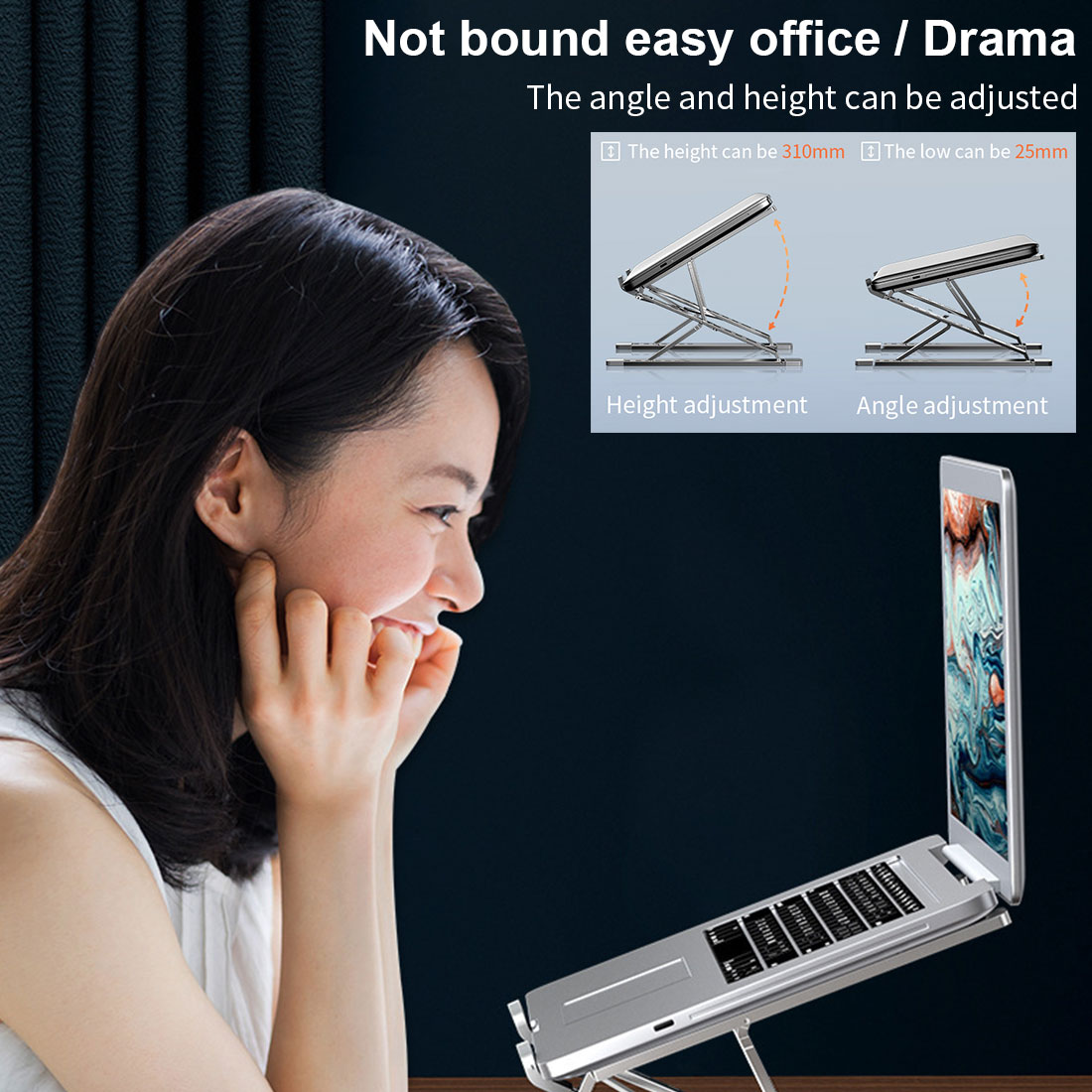 Portable Monitor Stand laptop cooling laptop stand Aluminum Laptop Holder Double-layer laptop standsupport for Macbook pro