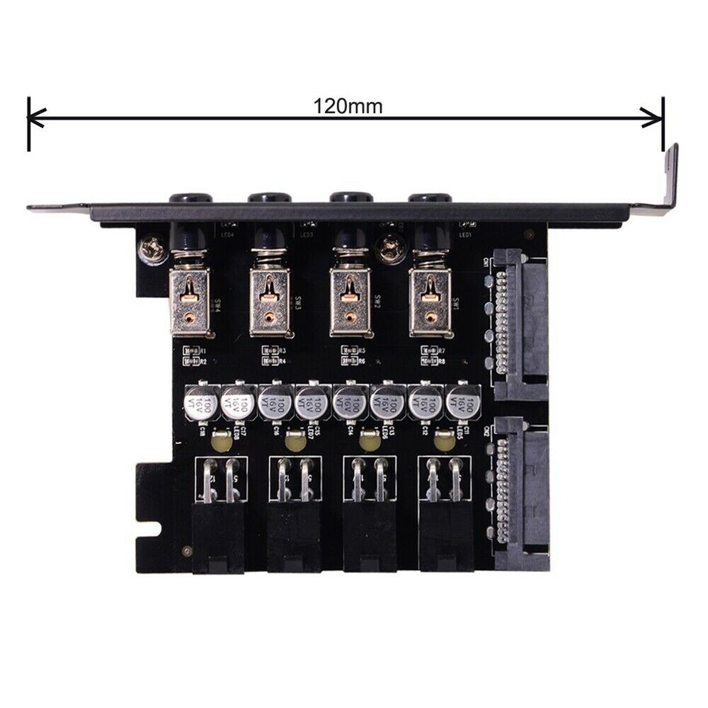 GHH 4 Hard Disk Control System Intelligent HDD SSD Power Switch with PCI Bracket Safe Stable Lead-free Durable CE1667