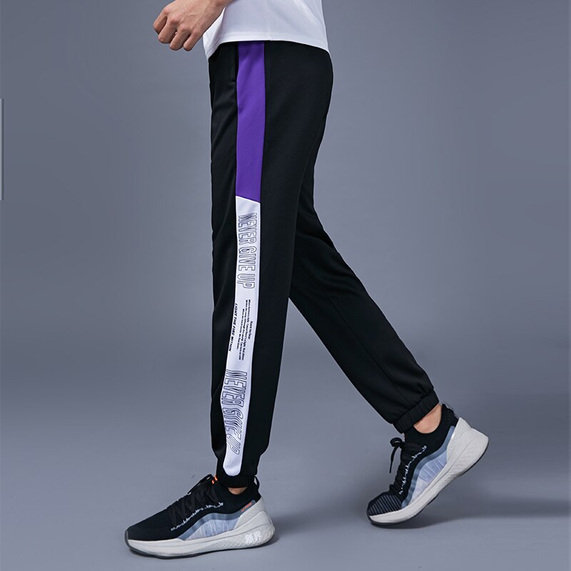 VANSYDICAL Sport Long Pant Men Quick Dry Black Tracksuit Bottoms Printing Running Jogging Gym Pants Workout Male Loose Trouser