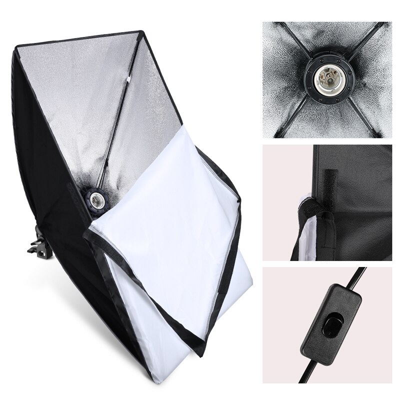 Kits de boîtes à lumière pour photographie 50x70CM, système d&#39;éclairage continu , pour équipement de Studio Photo