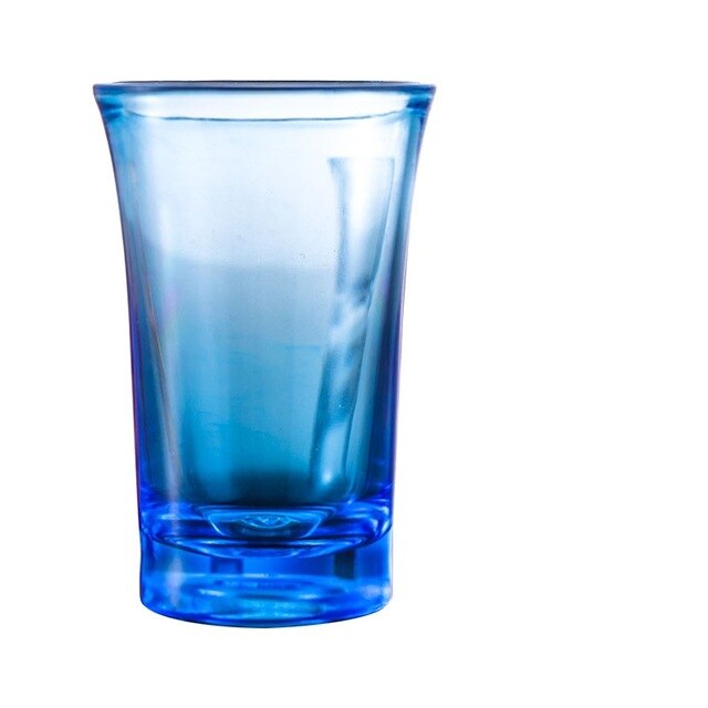 35ml Acrylic Shot Cup Spirits Vodka Drink Cup Liquor Alcohol Goblet Whisky Cup Bar KTV Color Wine Cup: Blue