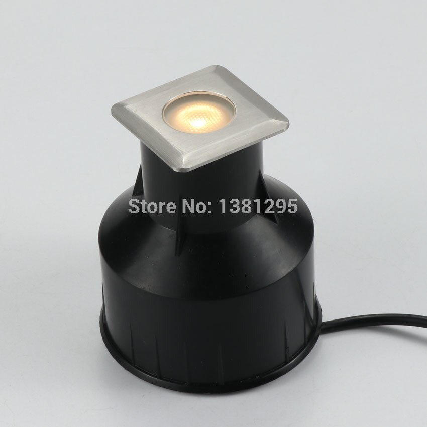 12V IP67 LED Underground Lamp Outdoor Spot Recessed Deck Floor Light Ground Buried Patio Paver Driveway Landscape 3W CREE: With Embeded Part / Nature White 4000K