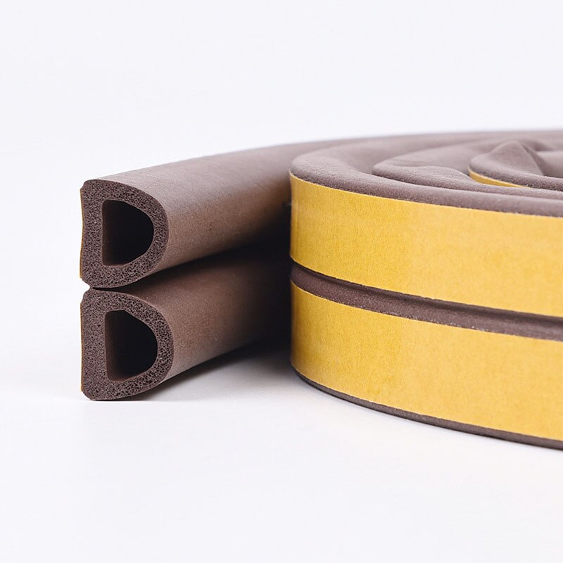 Bande d'étanchéité auto-adhésive pour porte et fenêtre, 5 mètres de DIPE, bande en caoutchouc Anti-Collision, isolation phonique en mousse