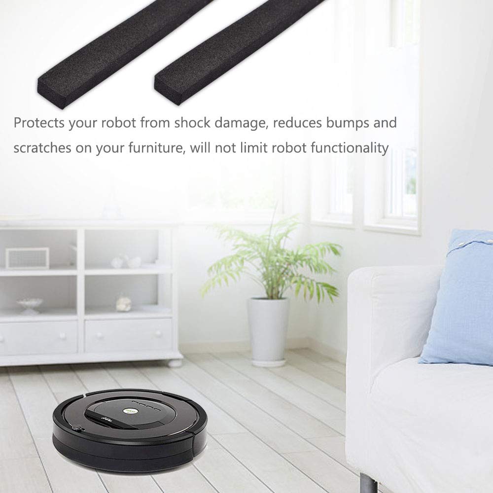 Sweeping Robot Soft Bumper Strip Protect Robot Fit for iRobot Roomba i7 7150 i7+ 7550 500 600 800 Series (21"x0.4")
