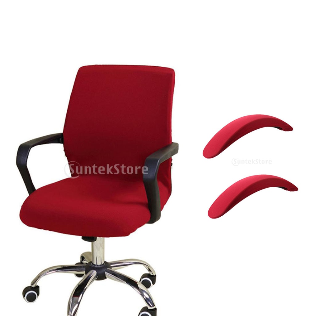 Et par stretchy kontor datamaskin stol arm dekker svingbare beskyttelses deksler maskinvaskbare armstøtte slipcovers