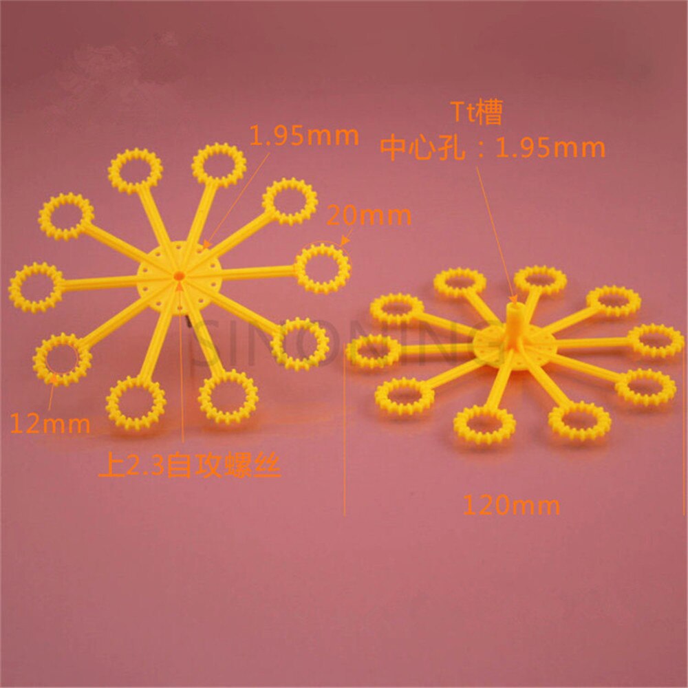 50 pcs Bubble hoofd 2mm hole circulaire bubble klap hoofd DIY handleiding automatische bubble machine model DIY handleiding materialen