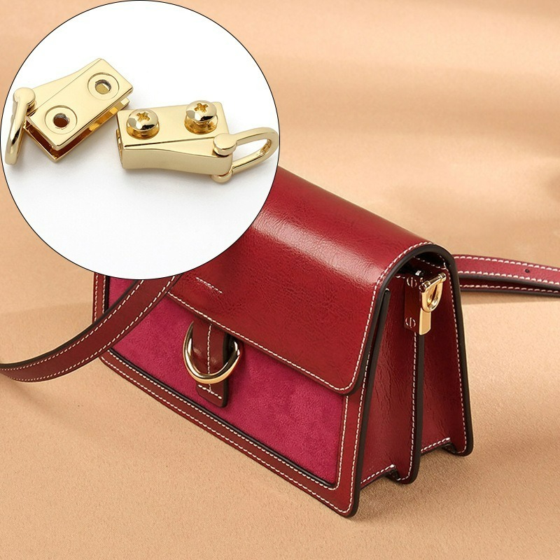 6-delige set metalen zijgespsluitingen, afneembare tasconnectorclip met D-ring, duurzame metalen bevestigingen, schroeven, DIY handtas portemonnee H