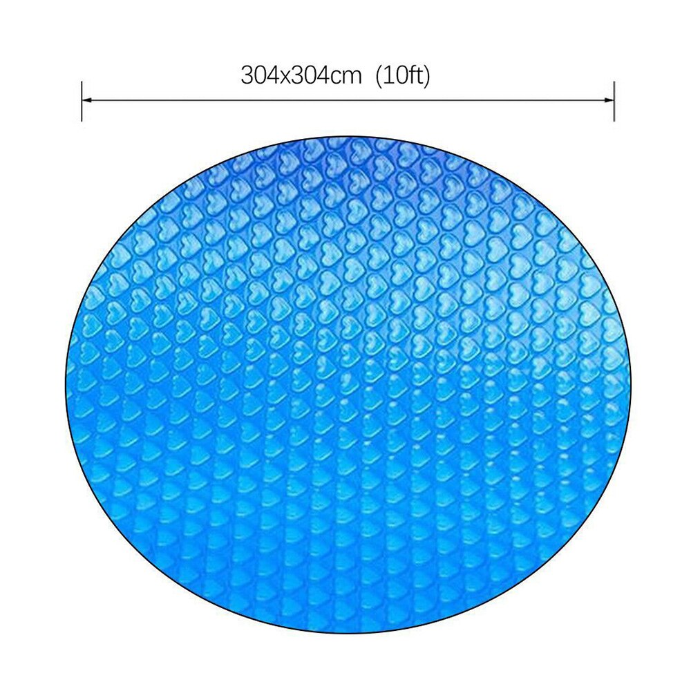 Pooltäcke runt solbadpool badkarskåpa 304cm utomhusbubbelfiltillbehör 10 fot pooltäcke runt