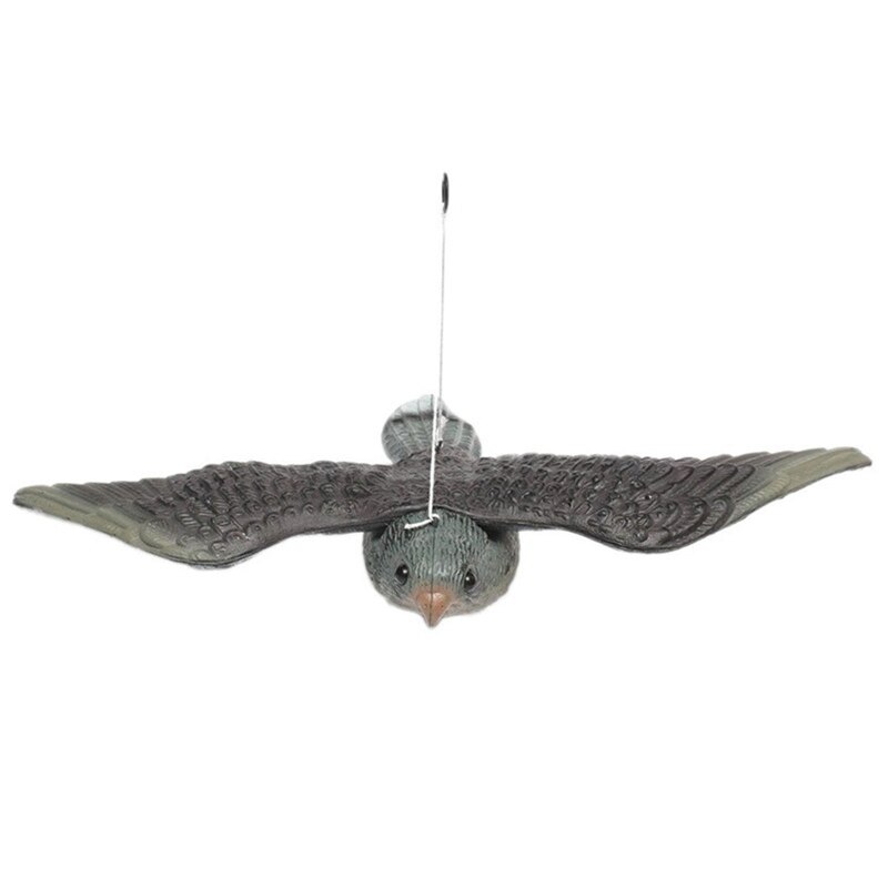 Oiseau volant réaliste hibou avec des ailes pour un stockage plus facile faucon Pigeon leurre antiparasitaire jardin épouvantail ornement