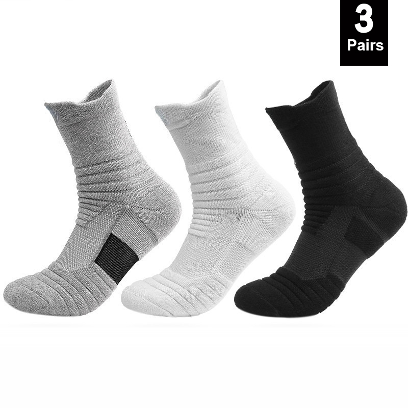 1/3 Pairs Anti-slip Voetbalsokken Mannen Katoenen Sok Korte Lange Buis Voetbal Basketbal Sport Sokken Ademend geurverdrijvende Sok 39-45: 23 / Groen rood