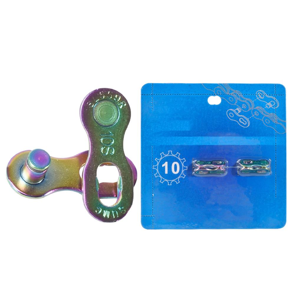 2 Pairs MTB Mountain Road Bike Chain Connector Lock for 6/7/8/9/10/11/12 Speed Quick Master Link Joint Metal Bicycle Repair Tool: 10S Multicolor	