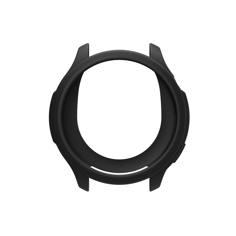 For Amazfit GTR 4 Case Silicone Soft Protective Shell Bumper half Cover Glass Screen Protector Film: Orange