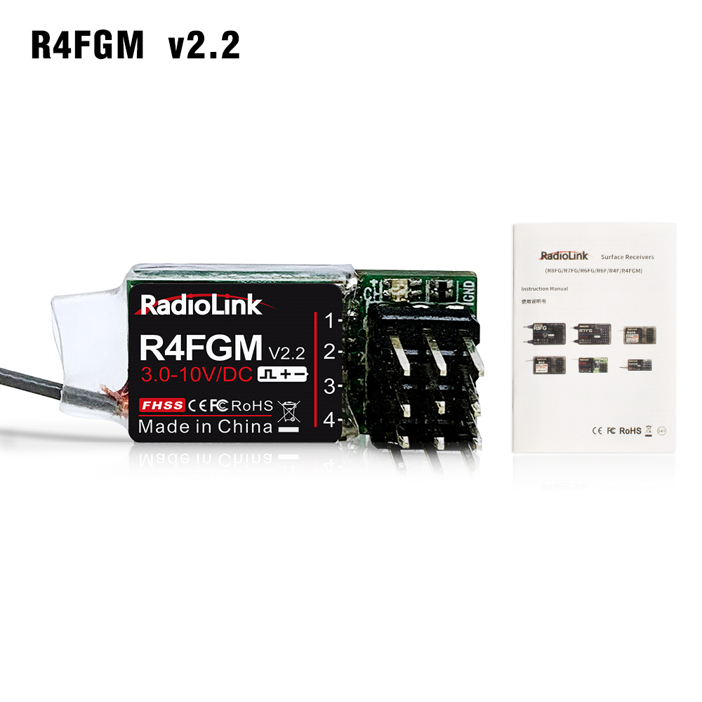 RadioLink RC Receiver R8FGH R8FG R8EF R8FM R8SM R8XM R7FG R6FG R6F R4FGM 2.4G Receiver: black