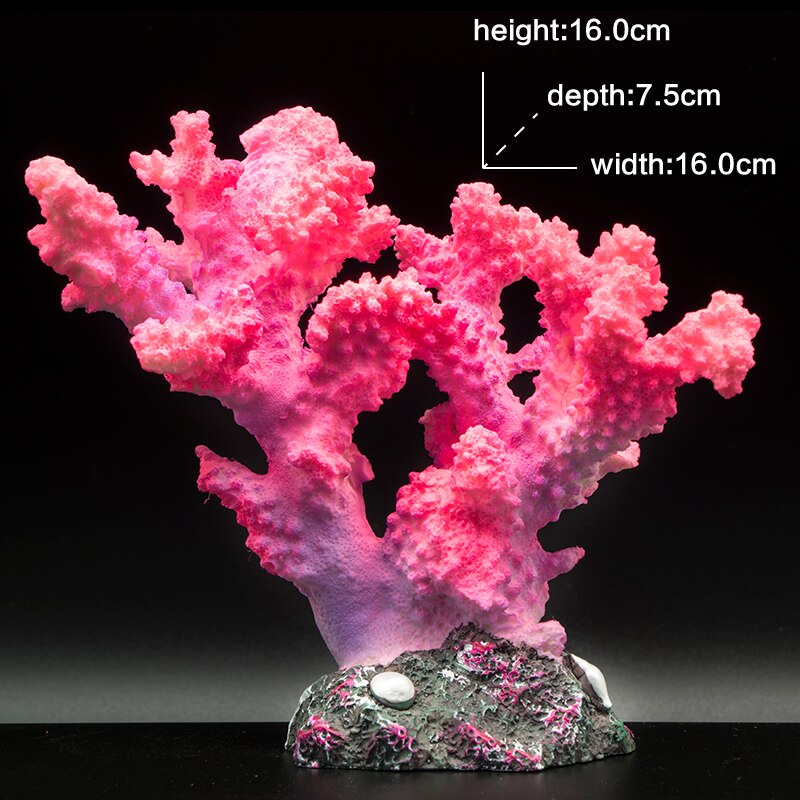 Roze kunstmatig koraal ornament van kunsthars voor aquariumdecoratie