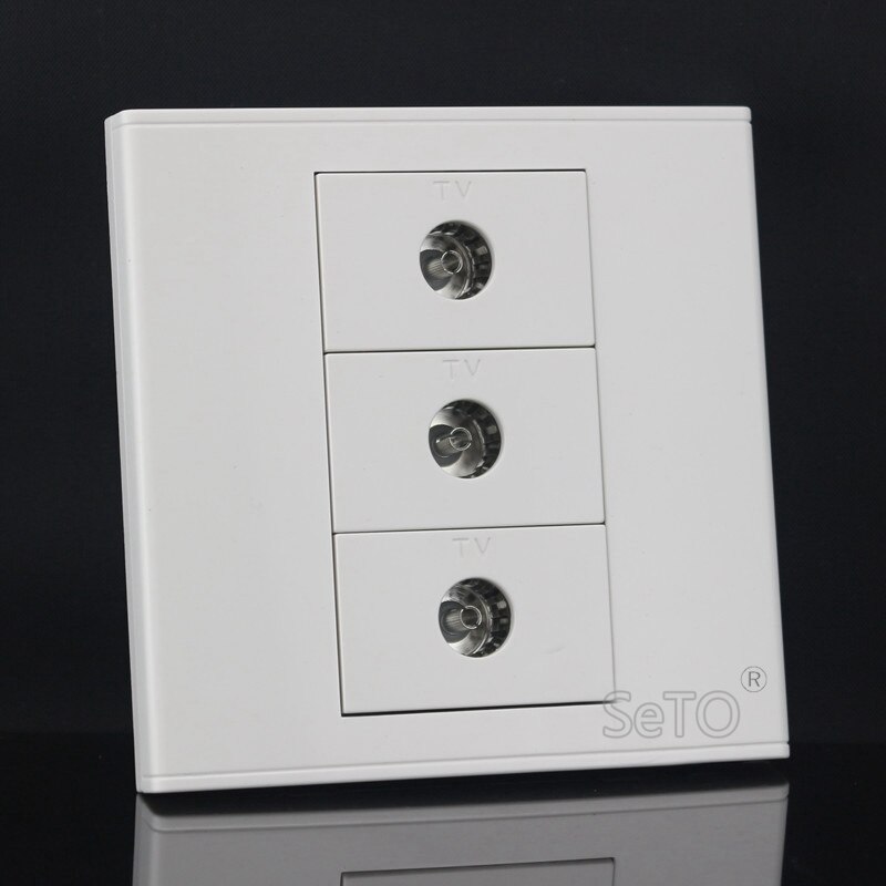 Seto 86 type tre bærer tv-kontakt panel veggplate sokkel sluttstein frontplate