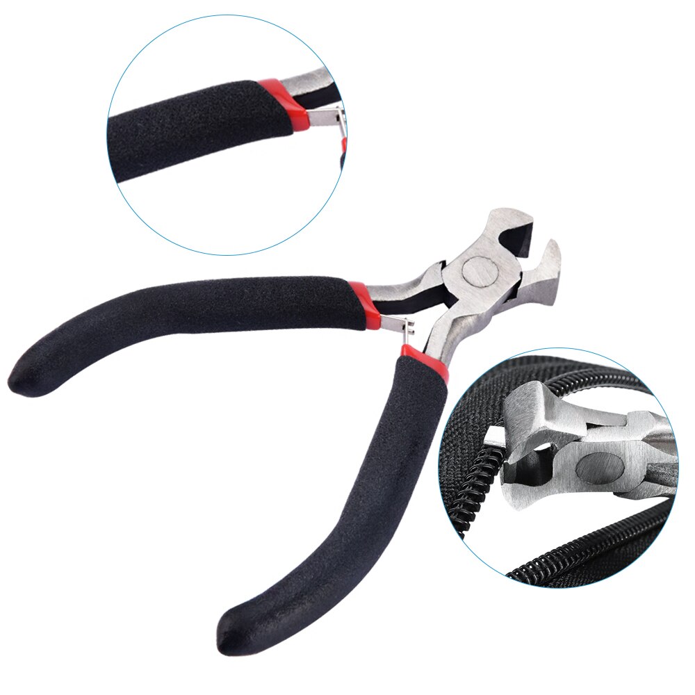 Pince d'installation de glissière métallique | Kit de réparation de fermeture éclair, pince de fermeture éclair, tirette de rechange, accessoires de tête veste de vêtement de couture 85 pièces/10 pièces