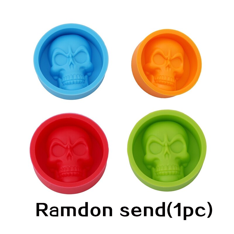 Skull Ice Cube Silicone Mold Bar DIY Molded Silicone Ice Box Ice Cube Molded Silicone Daily Necessities: Random Color