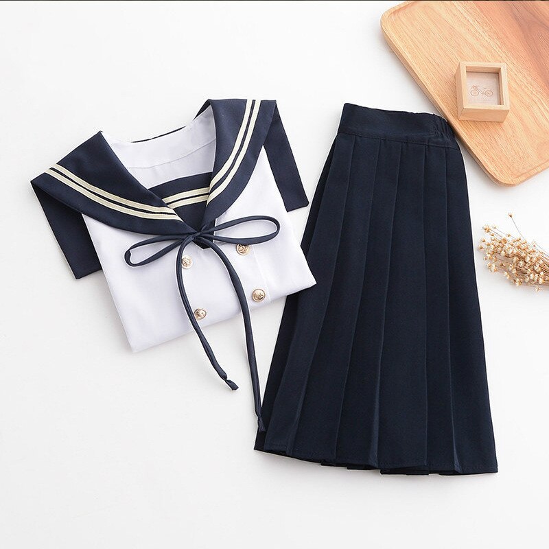Japanese Sailor Suit Female Student Dress Uniform School Uniform JK Uniform College Style Sweet Cute Suit