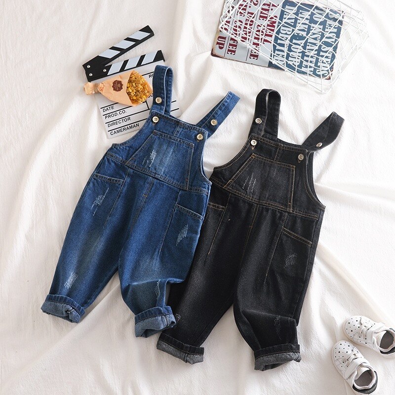 1-3 Jaar Jeans Herfst Lente Peuter Jongens En Grils Casual Denim Broek Jumpsuits Overalls Broek