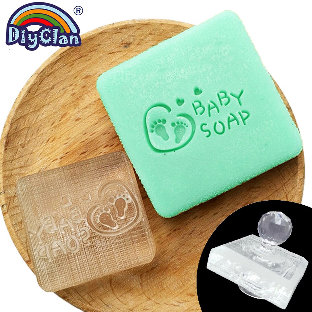Sceau de savon pour petits pieds | Bricolage, fabrication de savon artificiel, petit pied chapitre nature pure, fait main, sceau de savon bébé, motifs personnalisés, bricolage Z0150JY: stamp with handle