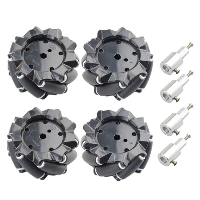 80mm Omni Mecanum Rad mit 4/6mm TT Naben für Arduino Himbeere Pi DIY Stengel Roboter Auto Chassis Spielzeug Teile