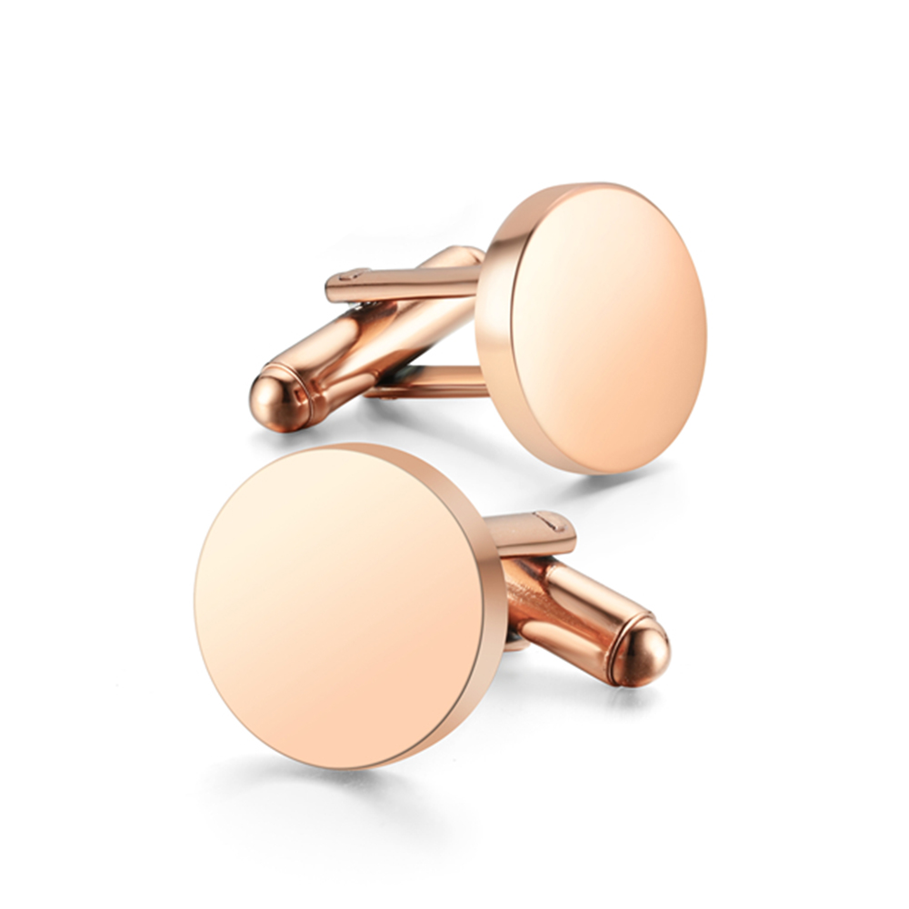 2 Stuks Spiegel Polish Roestvrij Staal Blanco Ronde Manchetknopen Voor Heren Diy Sieraden Kleding Accessoires 15Mm/18Mm/120Mm: Licht Geel Goud Kleur