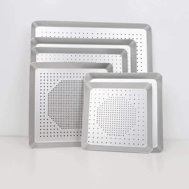 Stainless Steel Bakeware Pan Grill Baking Tray Pie Pizza Cake Baking Tray Cooking Rack Grill Baking Pan Kitchen Tool BBQ Tray