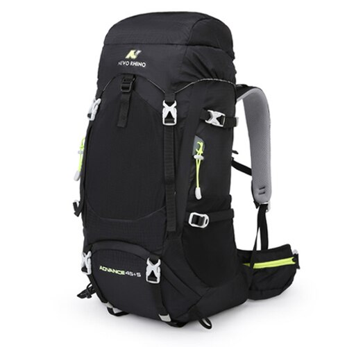 Backpack 40L 50L Internal Frame Ultralight Waterproof Outdoor Mountaineering Hiking Traveling Climbing Camping with Rain Cover: 50L black