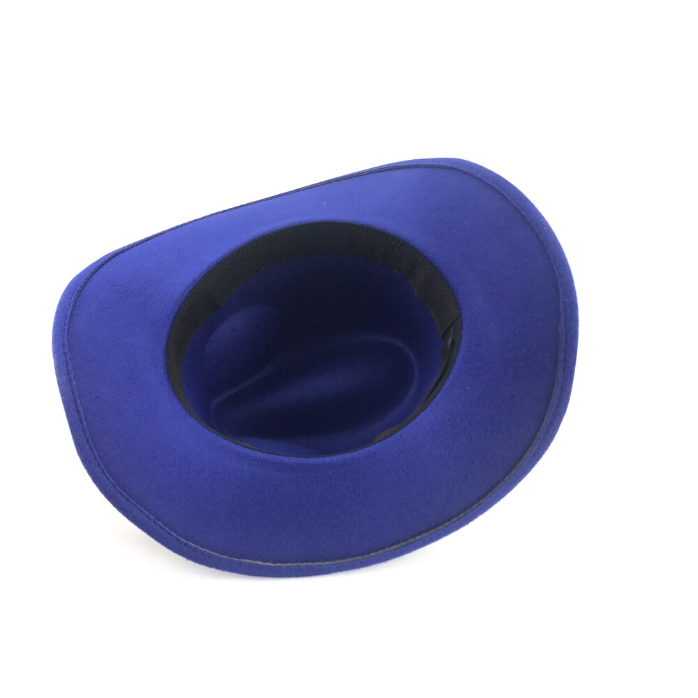 YY-gorra clásica de vaquero occidental para hombre y mujer, sombrero con cinturón de cuero pu, gorros de Jazz para vaquera, 9 colores, CB20070