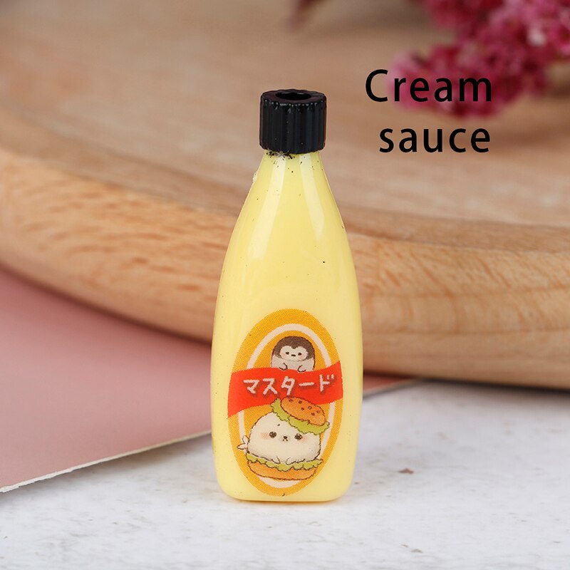 Food Mini Chocolate Sauce ketchup Jam Dolls Kitchen Toys 1:12 Dollhouse Miniature 15.6*12.5*42mm: D