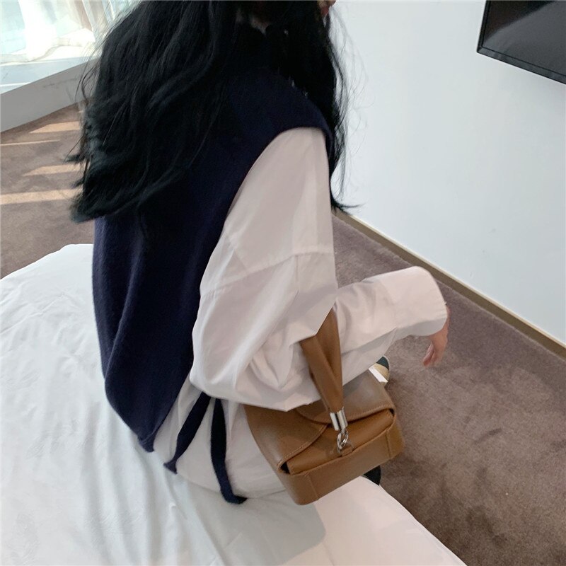 Netz rot hoch-Klasse Tasche Weibliche Kasten Platz Schlinge Tasche Neue Stil Französisch Nicht-Mainstream Schulter/crossbody-tasche