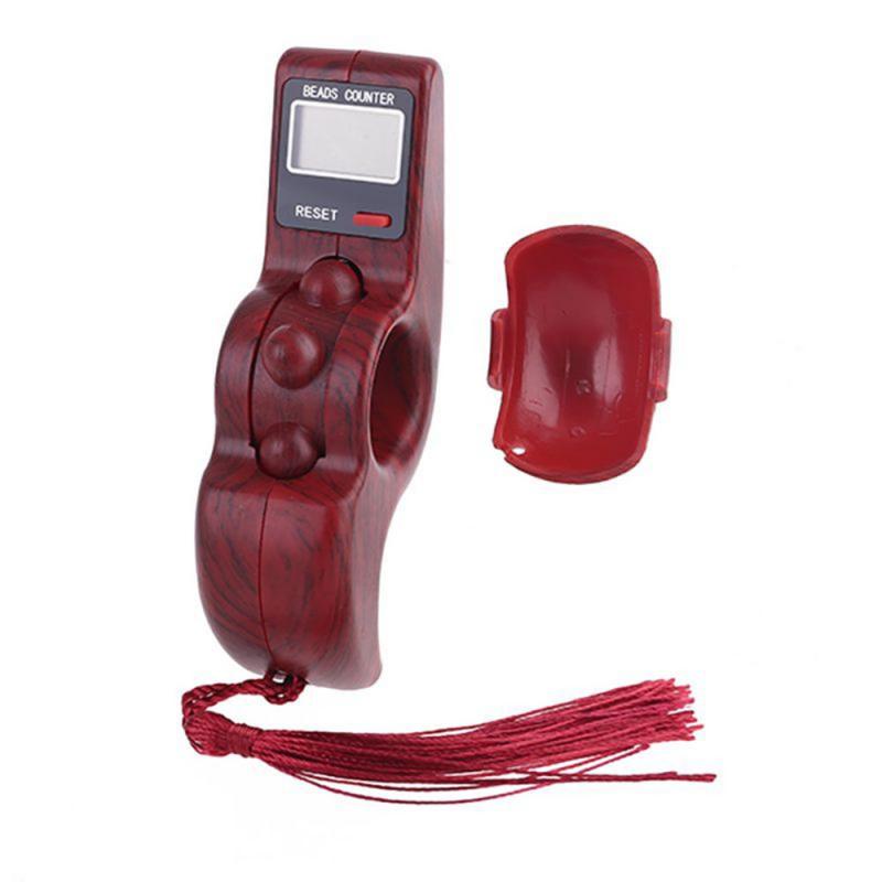 1 pz nuova elettronica Tasbeeh contatore di conteggio digitale con LED facile ripristinabile originale rosario digitale rilassamento giocattoli Dropshipping: Rosewood