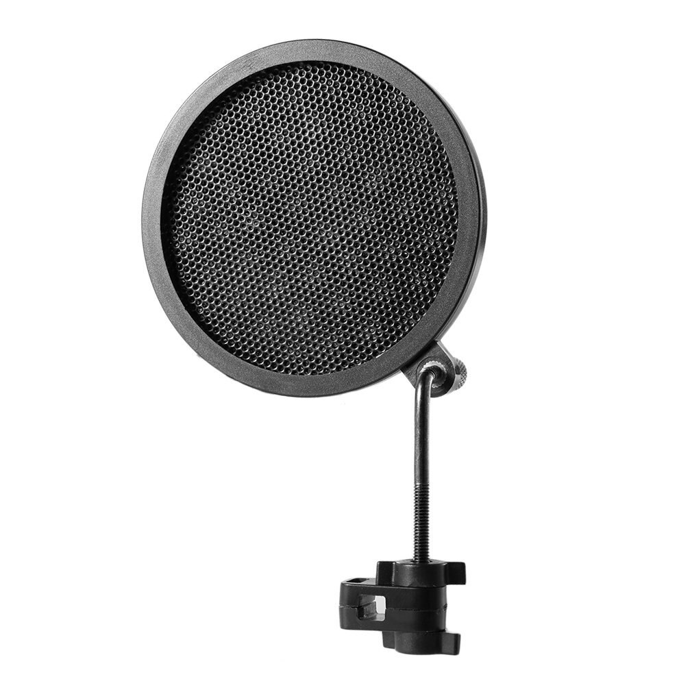 Double Layer Studio Microfoon Microfone Mic Wind Screen Filter/ Swivel Mount/Masker Teruggeschrokken Voor Spreken Recording