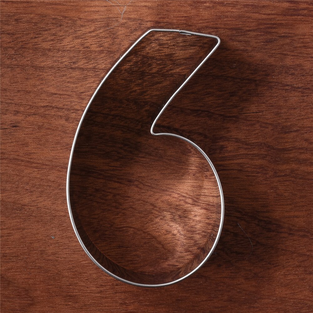 KENIAO 6 Cookie Cutter For Kids Number Six Biscuit - 4.9 x 8.3cm - Fondant / Pastry / Bread / Sandwich Cutter - Stainless Steel