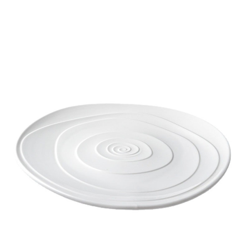 Modern Ceramic Plate Irregular Thread Decorative Western Restaurant Dessert Plates Home Breakfast Desktop Bread Pan