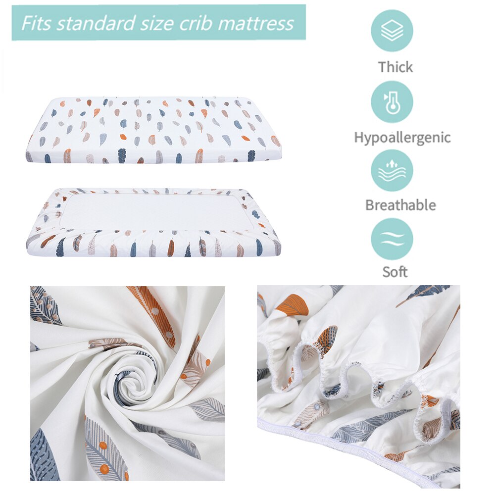 130*70cm babyseng barneseng laken madrasstrekk muslin tre hjem tekstil laken dekker beskytter krybbe laken sengetøy