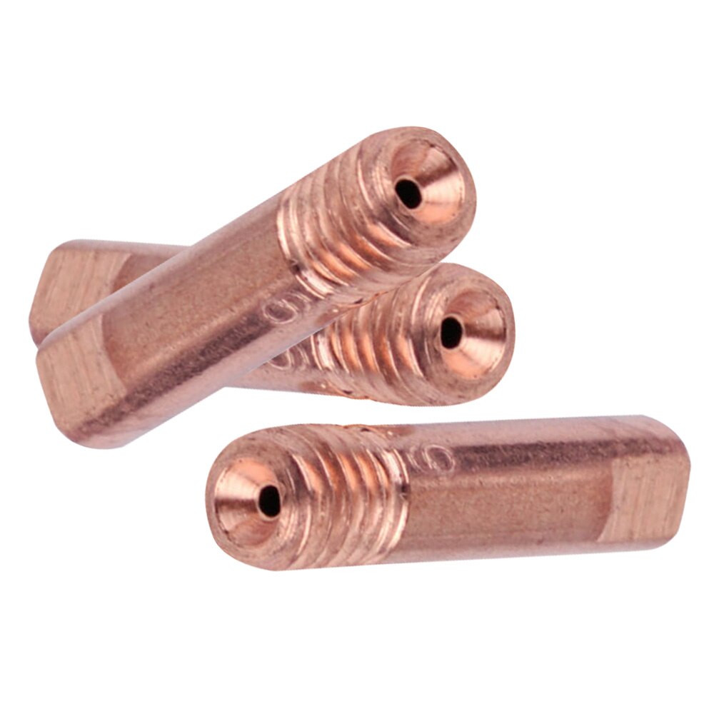 Practical 20pcs 0.9 X 24mm MB-15AK MIG/MAG Welding Torch Contact Tip High Reliability Copper Gas Nozzle Parts