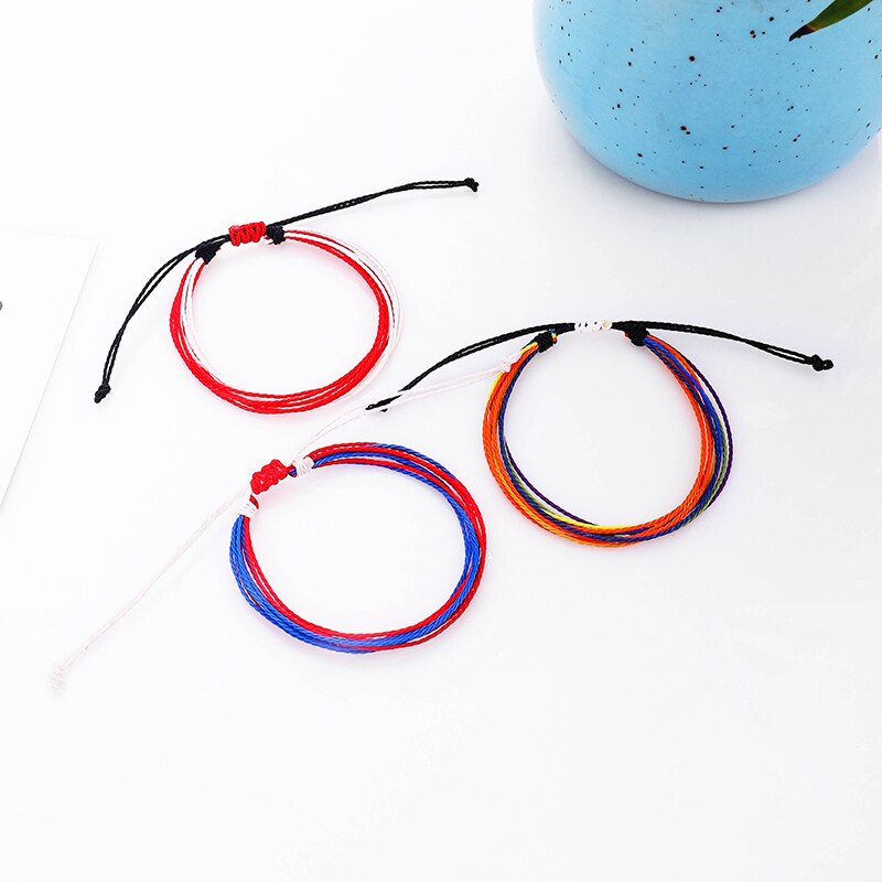 Handgemaakte Wax String Armbanden Kleuren Wit Zwart Rood Blauw Geel Mens Womens Nylon Koord Charm Vriendschap Armband