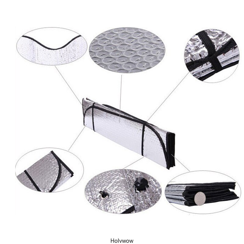 Osłona na szybę przednią tanie werwa powlekane folia aluminiowa składana osłona przeciwsłoneczna robić samochodu dla przednia szyba samochodu osłona na szybę przednią