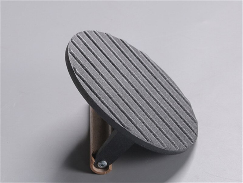 Round big BBQ tool Cast iron Wooden Handle Steak Plate Meat Press Grill Fried meat squid Fried steak barbecue pressure plate