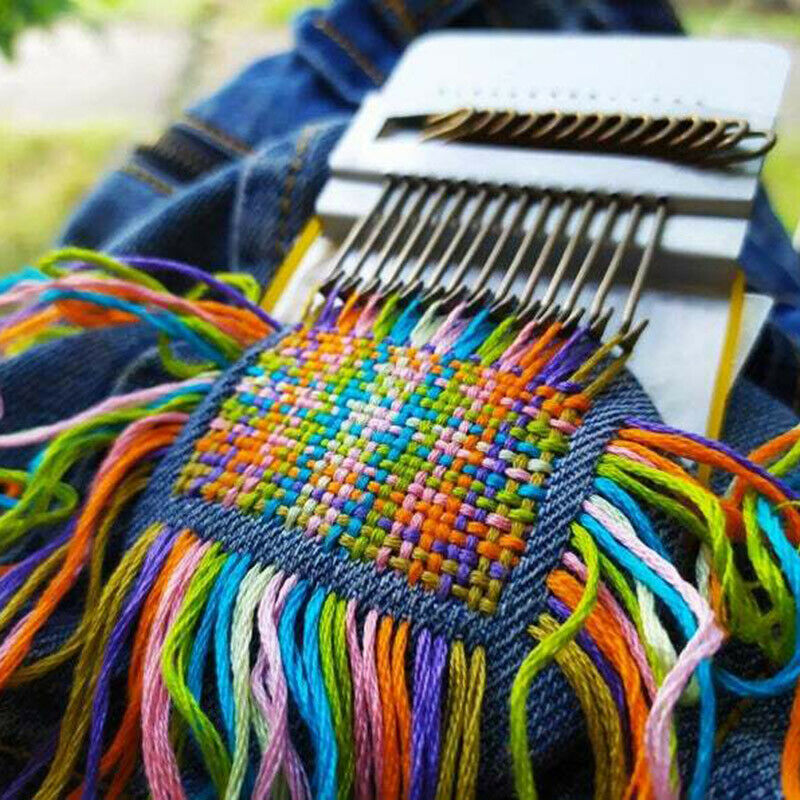 Small Loom Speedweve Type Weave Tool Beautiful Stitching Mending Jeans Clothes Fun Mending Loom Darning Machine Loom