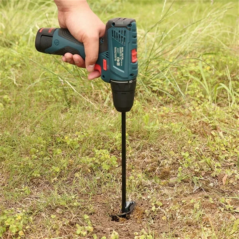 Foret en spirale pour tarière de jardin, jardinière de fleurs de jardinage, perceuse de terre, outil de creusement de trous de plantation, accessoires de foret pour sol en vrac