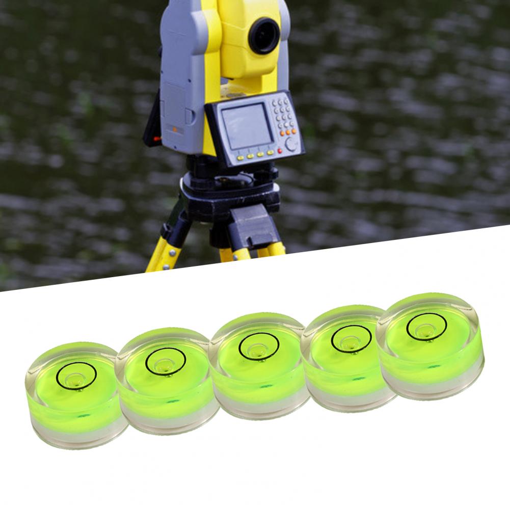 5Pcs Acrylic Round Bubble Spirit Level Double-circle Universal Bullseye Level Measuring Instrument Measurement Tool