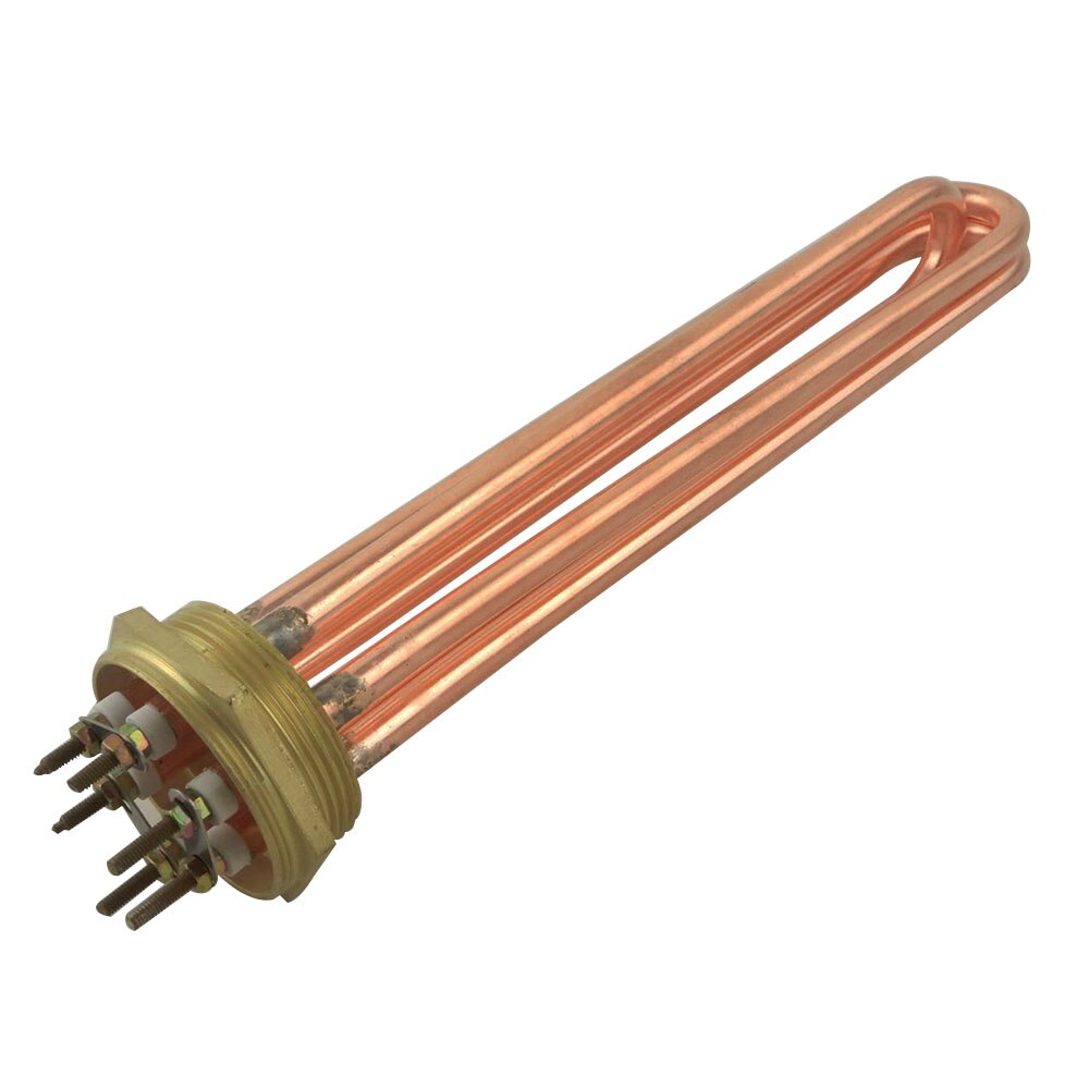 ) DN40 1.5inch 47mm Thread Diameter Red Copper Heater Heating Element 220V/380V
