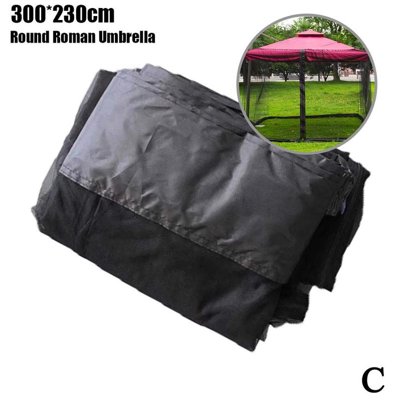 Mosquito Net Outdoor Patio Umbrella Net Cover Roman Free Installation Anti-mosquito Umbrella Umbrella Straight X2B9: C