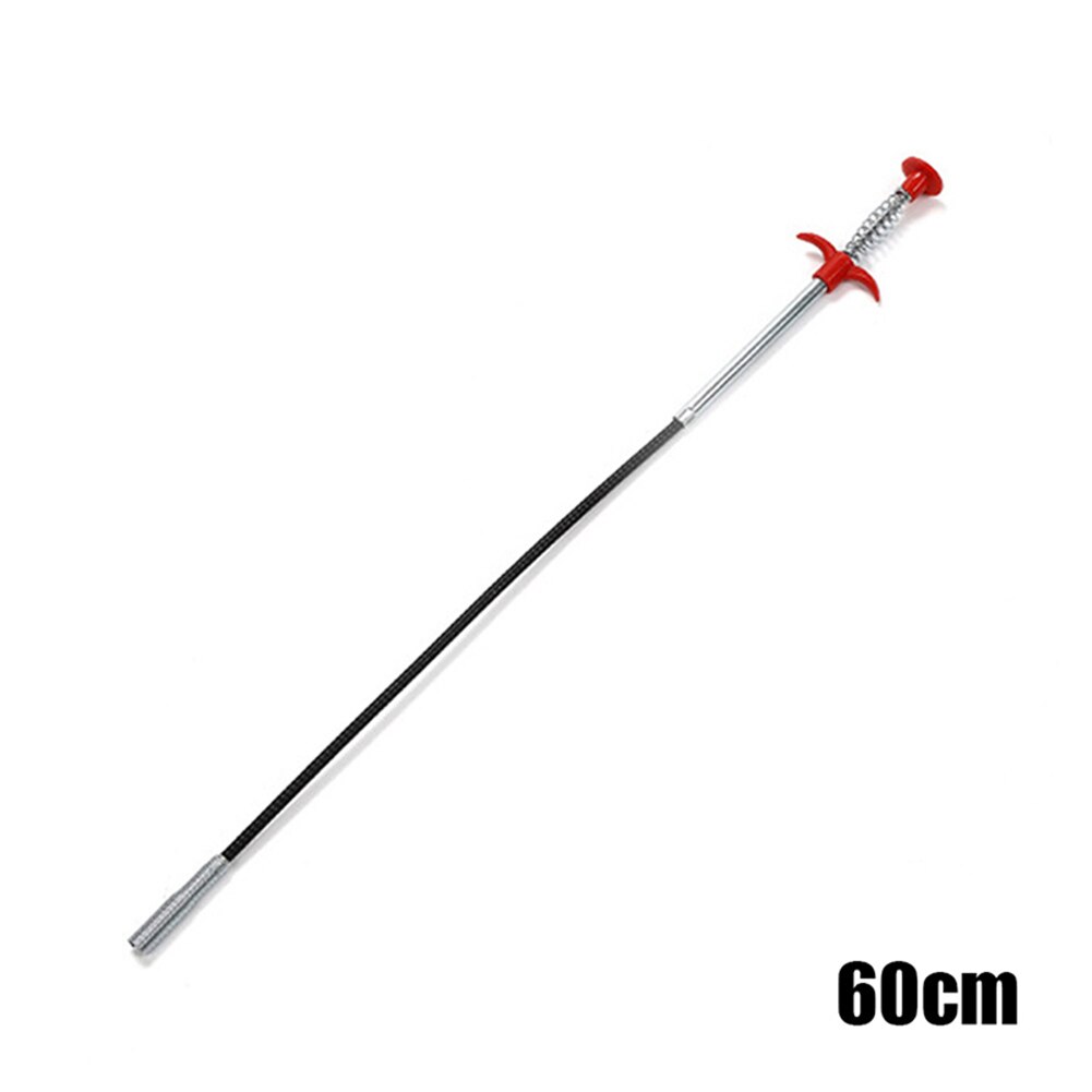 flexibel Ablauf entstopfen Greifer Reinigung Werkzeug Waschbecken Haar Entferner für Heimat Küche LB88: 60cm Schwarz
