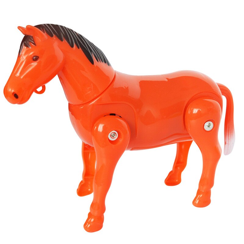 Caballo eléctrico de plástico alrededor de la pila de juguete de círculo divertido de dibujos animados Juguetes Educativos de desarrollo para niños