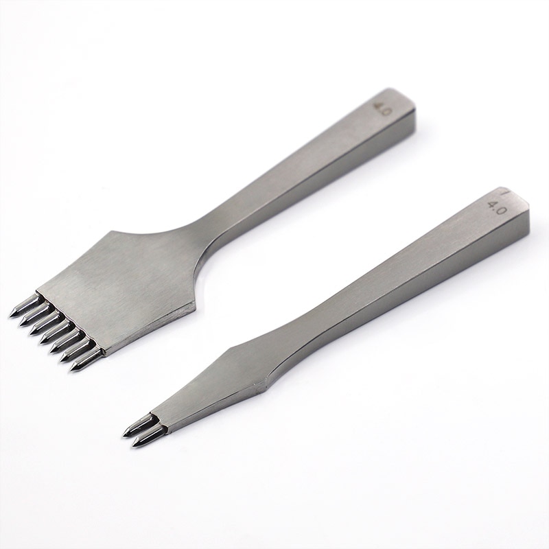 Leather Die-steel Chisel French Style Pricking Sharp Leather Punching Tool Polish-3.0/3.38/3.85mm Stitching Tool